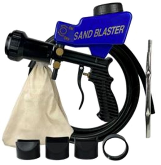 Air Dual Feeding Sandblaster Gun With Hose