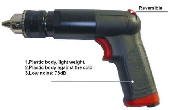 1/2 Air Composite Reversible Drill (800 &550rpm)