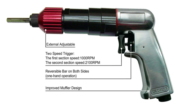 External Adjust Clutch Pistol Screwdriver